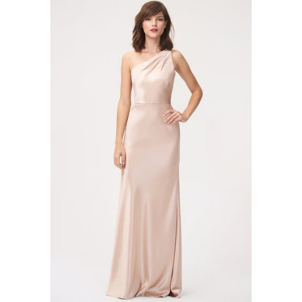 Jenny Yoo Lena Pink Satin Dress 16
